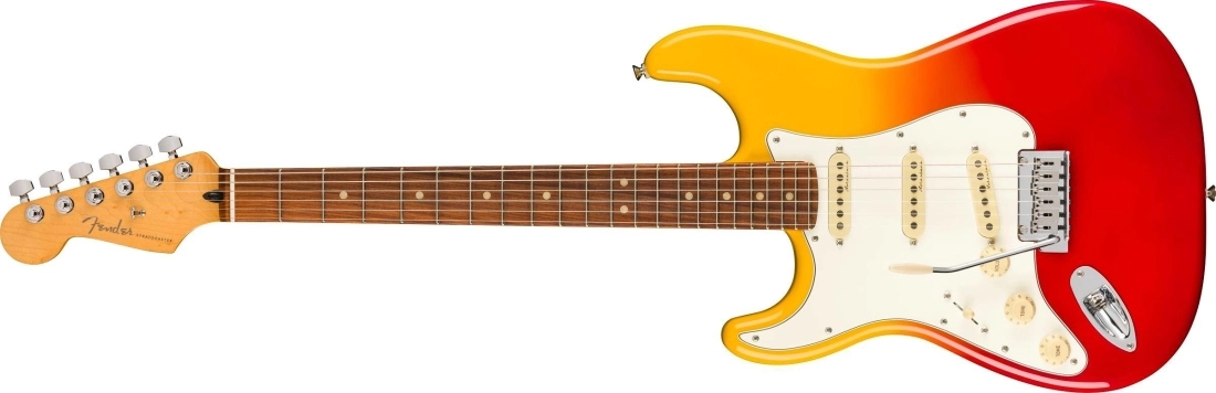 Player Plus Stratocaster, Left-Hand, Pau Ferro Fingerboard - Tequila Sunrise