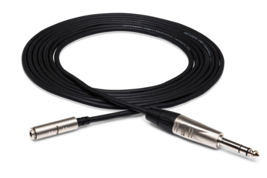 Hosa - REAN 3.5mm TRS to 1/4 TRS Pro Headphone Adapter Cable - 5