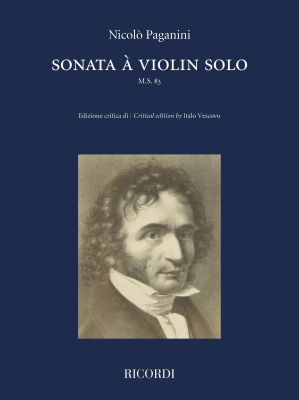 Ricordi - Sonata for Violin Solo (M.S. 83) - Paganini - Book