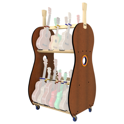 A&S Crafted Products - Band Room Mobile 18-Ukulele Rack