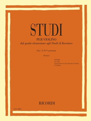 Ricordi - Studies for Violin (from Elementary to Kreutzer Studies), Fasc. II: IV-V Positions - Perlini - Violin - Book