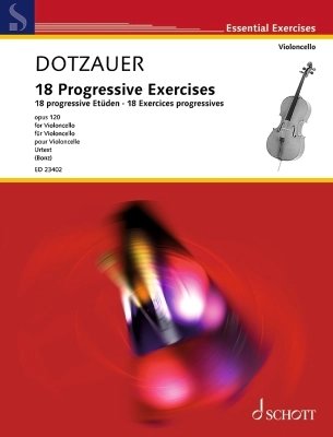 Schott - 18 Progressive Exercises Op. 120 - Dotzauer - Cello - Book