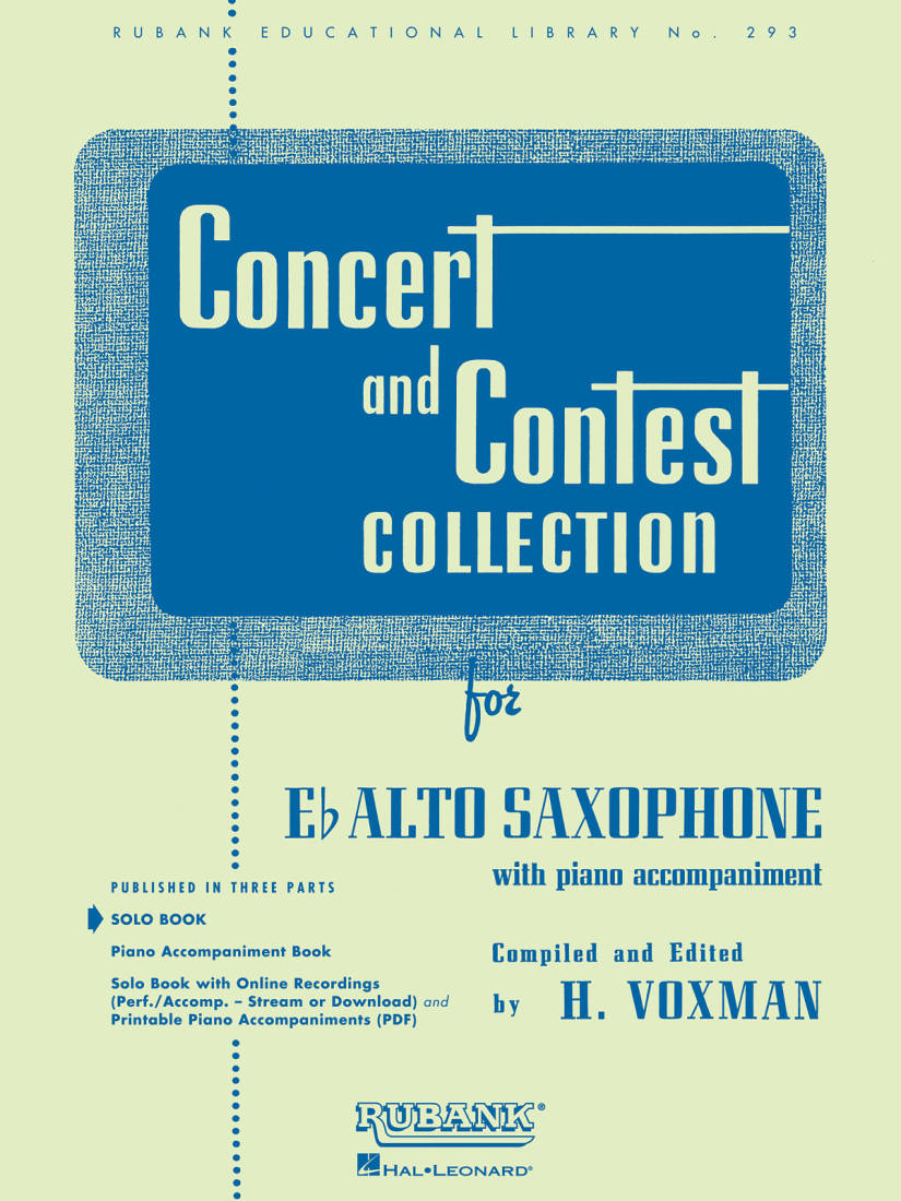 Concert and Contest Collection for Eb Alto Saxophone - Voxman - Book