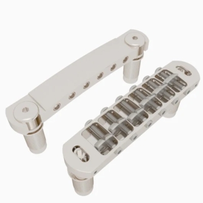 Hipshot - 6-String Tone-A-Matic Notched Guitar Bridge and Tailpiece - Nickel