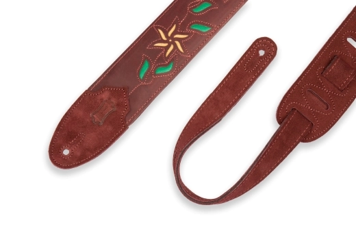 2.5\'\' Flowering Vine Strap - Burgundy/Yellow