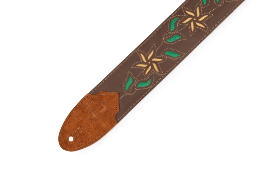 2.5\'\' Flowering Vine Strap - Dark Brown/Yellow