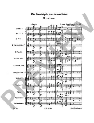 Prometheus Op. 43, Overture to the Ballet - Beethoven/Unger - Study Score