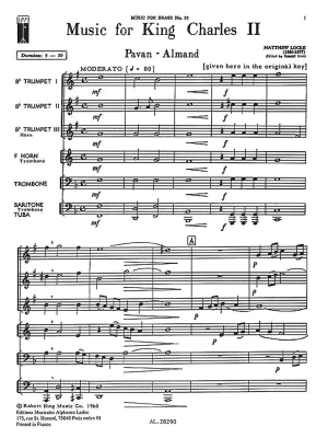 Music For King Charles II - Locke - Brass Choir (Sextet)