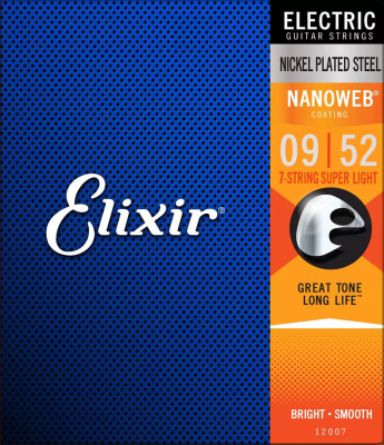 Elixir Strings - NANOWEB 7-String Electric Super Light Guitar Strings