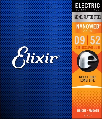 Elixir Strings - NANOWEB 7-String Electric Super Light Guitar Strings