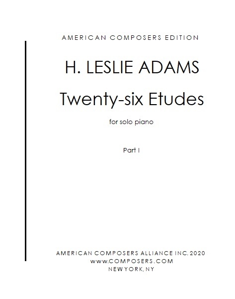 Etudes for Solo Piano (Twenty-Six Etudes) Volume 1 - Adams - Piano - Book