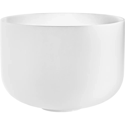 Meinl - White-Frosted Crystal Singing Bowls, G3 Throat Chakra - 14