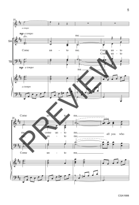 Come Unto Me - Armstrong - SATB