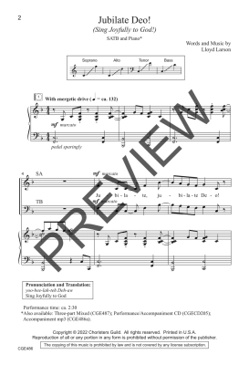 Jubilate Deo - Larson - SATB