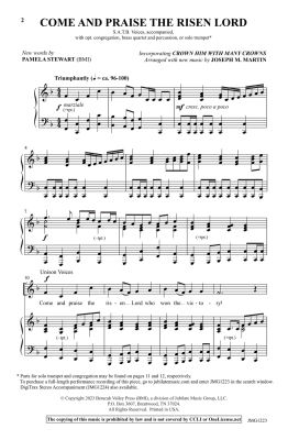 Come and Praise the Risen Lord - Stewart/Martin - SATB