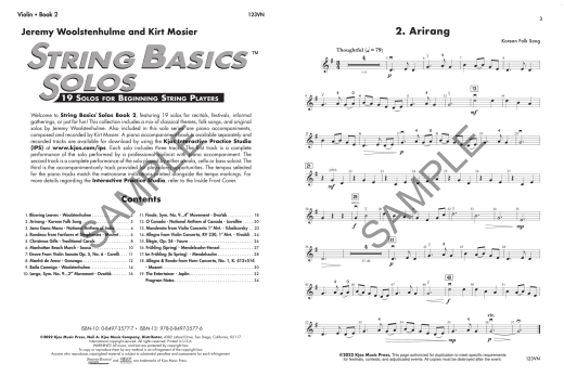 String Basics Solos Book 2 - Woolstenhulme/Mosier - Violin - Book/Audio Online