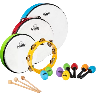 Nino Percussion - 12-Piece Kids Mixed Rhythm Set