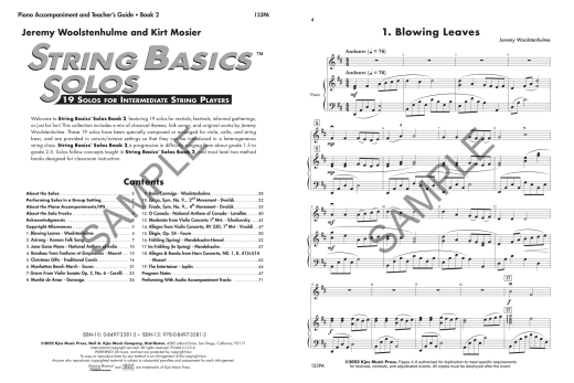 String Basics Solos Book 2 - Woolstenhulme/Mosier - Piano Accompaniment and Teacher\'s Guide - Book/Audio Online