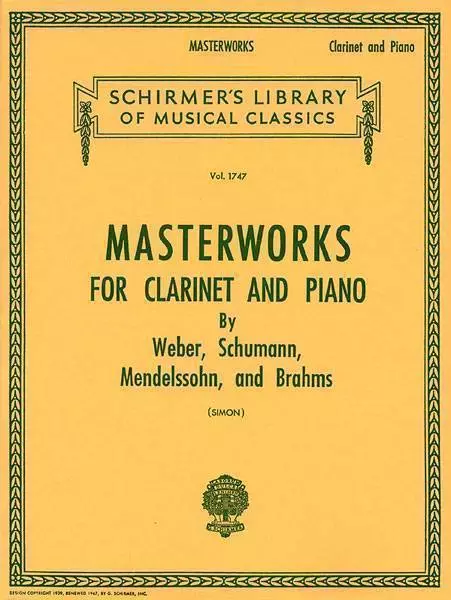 Masterworks for Clarinet and Piano