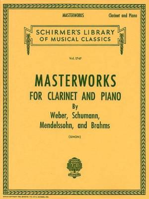 G. Schirmer Inc. - Masterworks for Clarinet and Piano
