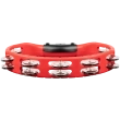 Headliner Series Mountable Tambourine with Stainless Steel Jingles - Red