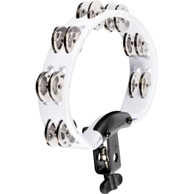 Meinl - Headliner Series Mountable Tambourine with Stainless Steel Jingles - White