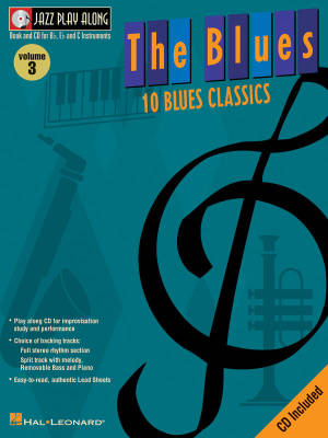 Hal Leonard - The Blues: Jazz Play-Along Volume 3 - Book/CD