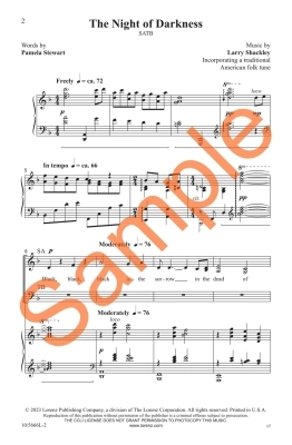 The Night of Darkness - Shackley/Stewart - SATB