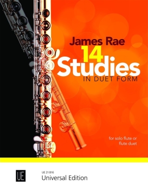 Universal Edition - 14 Studies in Duet Form - Rae - Solo or Duet Flutes - Book