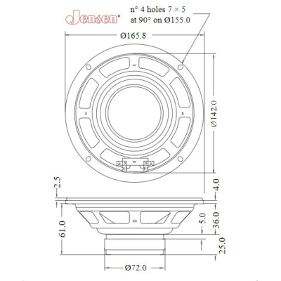 C6V Ceramic Vintage 6\'\'/ 4 ohm 20W Speaker