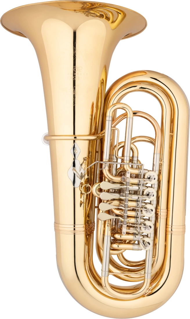 EBB825VG BBb 5/4 Tuba with 5 Right Hand Rotary Valves - Gold Brass