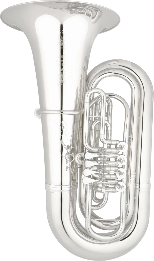 EBB825VGS BBb 5/4 Tuba with 5 Right Hand Rotary Valves - Silver Plated