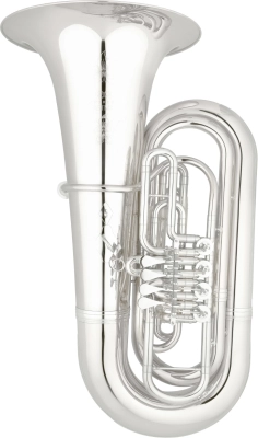 Eastman Winds - EBB825VGS BBb 5/4 Tuba with 5 Right Hand Rotary Valves - Silver Plated