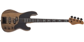 Schecter - Model-T 4 Exotic Black Limba Bass Guitar - Natural Satin