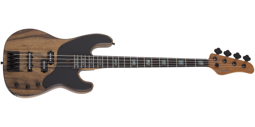 Schecter - Model-T 4 Exotic Black Limba Bass Guitar - Natural Satin