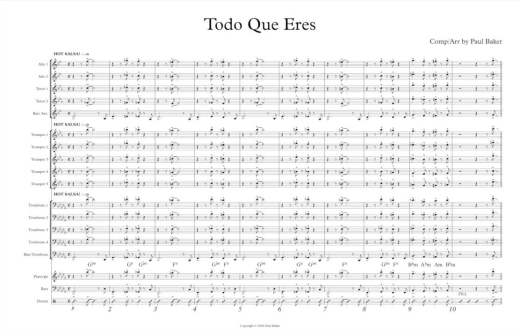 Todo Que Eres - Baker - Jazz Ensemble - Gr. 4