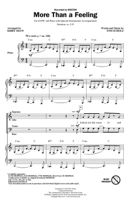 More Than a Feeling - Scholz/Shaw - SATB