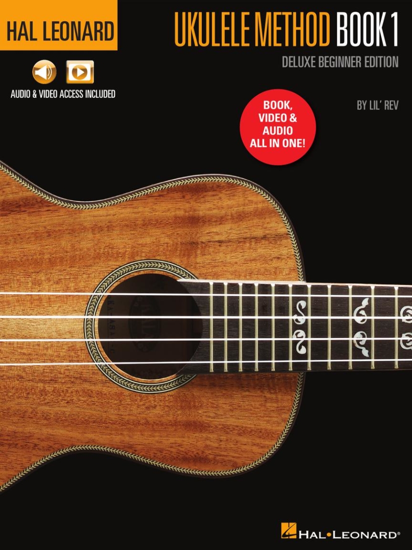 Hal Leonard Ukulele Method Book 1 (Deluxe Beginner Edition) - Lil\' Rev - Book/Audio & Video Online