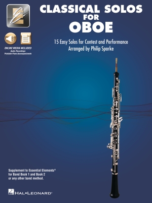Hal Leonard - Classical Solos for Oboe: 15 Easy Solos for Contest and Performance - Sparke - Oboe - Book/Media Online