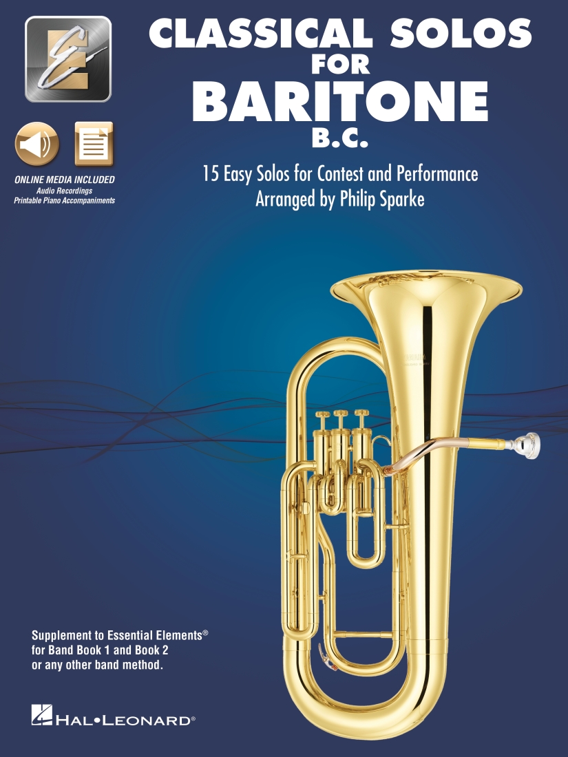 Classical Solos for Baritone B.C.: 15 Easy Solos for Contest and Performance - Sparke - Baritone B.C. - Book/Media Online