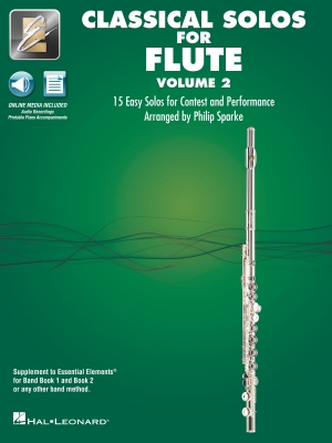 Hal Leonard - Classical Solos for Flute, Volume 2: 15 Easy Solos for Contest and Performance - Sparke - Flute - Book/Media Online