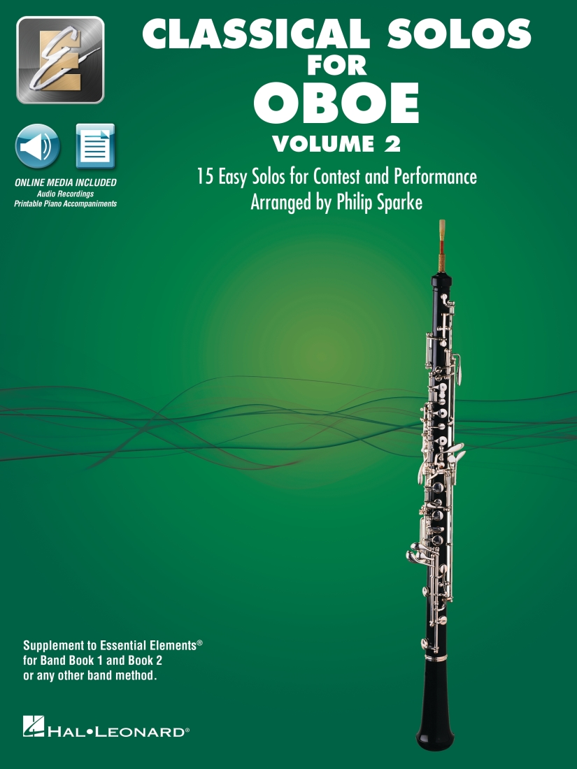 Classical Solos for Oboe, Volume 2: 15 Easy Solos for Contest and Performance - Sparke - Oboe - Book/Media Online