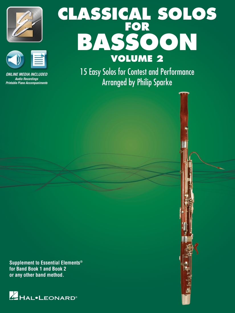 Classical Solos for Bassoon, Volume 2: 15 Easy Solos for Contest and Performance - Sparke - Bassoon - Book/Media Online