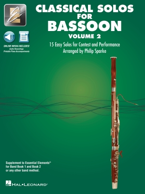 Hal Leonard - Classical Solos for Bassoon, Volume 2: 15 Easy Solos for Contest and Performance - Sparke - Bassoon - Book/Media Online