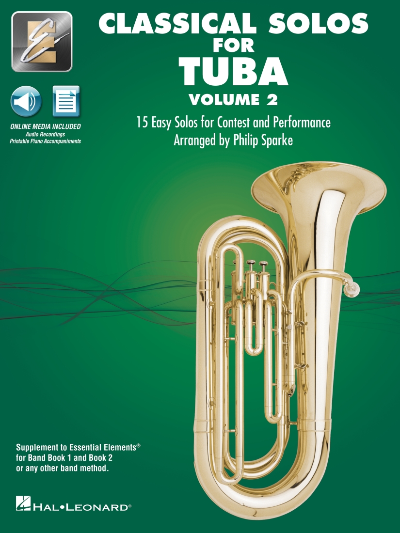 Classical Solos for Tuba, Volume 2: 15 Easy Solos for Contest and Performance - Sparke - Tuba - Book/Media Online