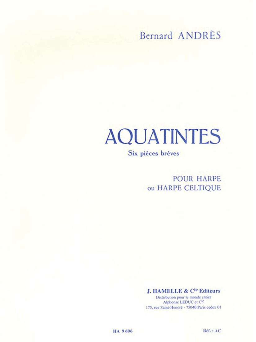 Aquatintes Pour Harpe - Andres - Harp - Sheet Music