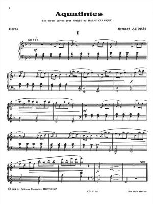 Aquatintes Pour Harpe - Andres - Harp - Sheet Music