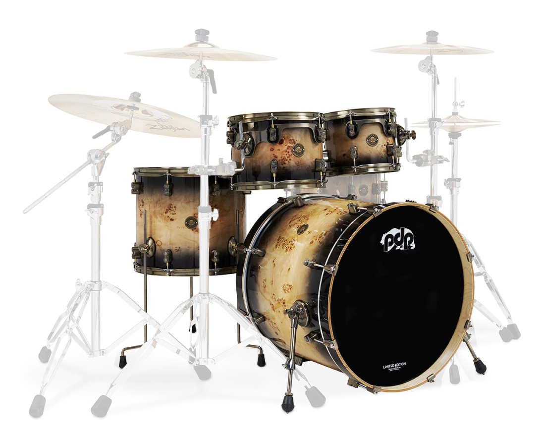 Limited Edition Concept Maple 4-Piece Shell Pack (22,10,12,16) - Mapa Burl