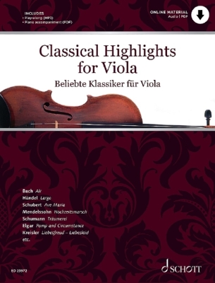 Schott - Classical Highlights for Viola - Mitchell - Viola - Book/Media Online