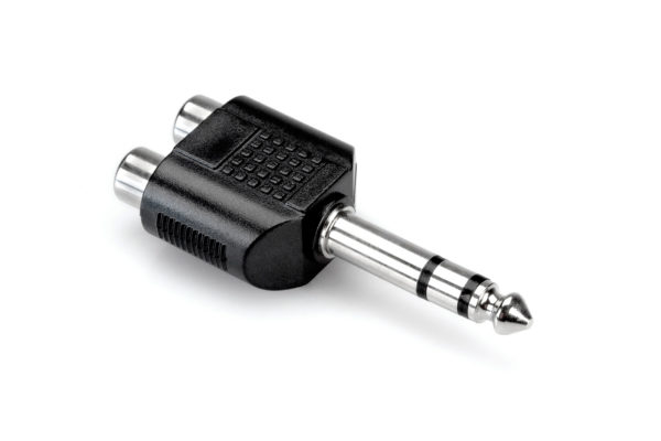 Dual RCA to 1/4\'\' TRS Adapter